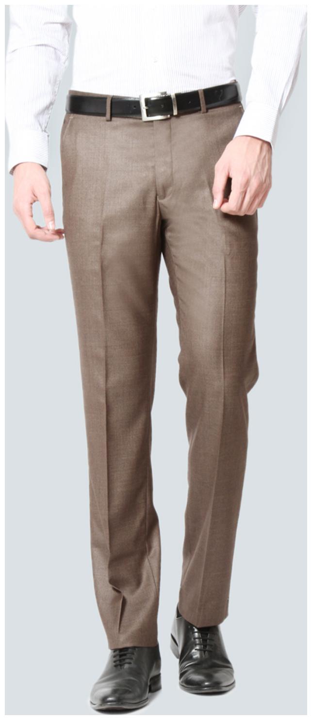 

Louis Philippe Men Solid Regular Fit Formal Trouser - Brown
