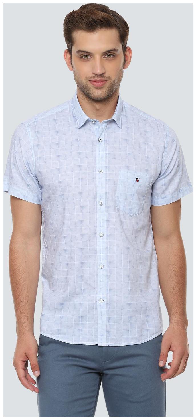 

Louis Philippe Men Blue Printed Slim Fit Casual Shirt