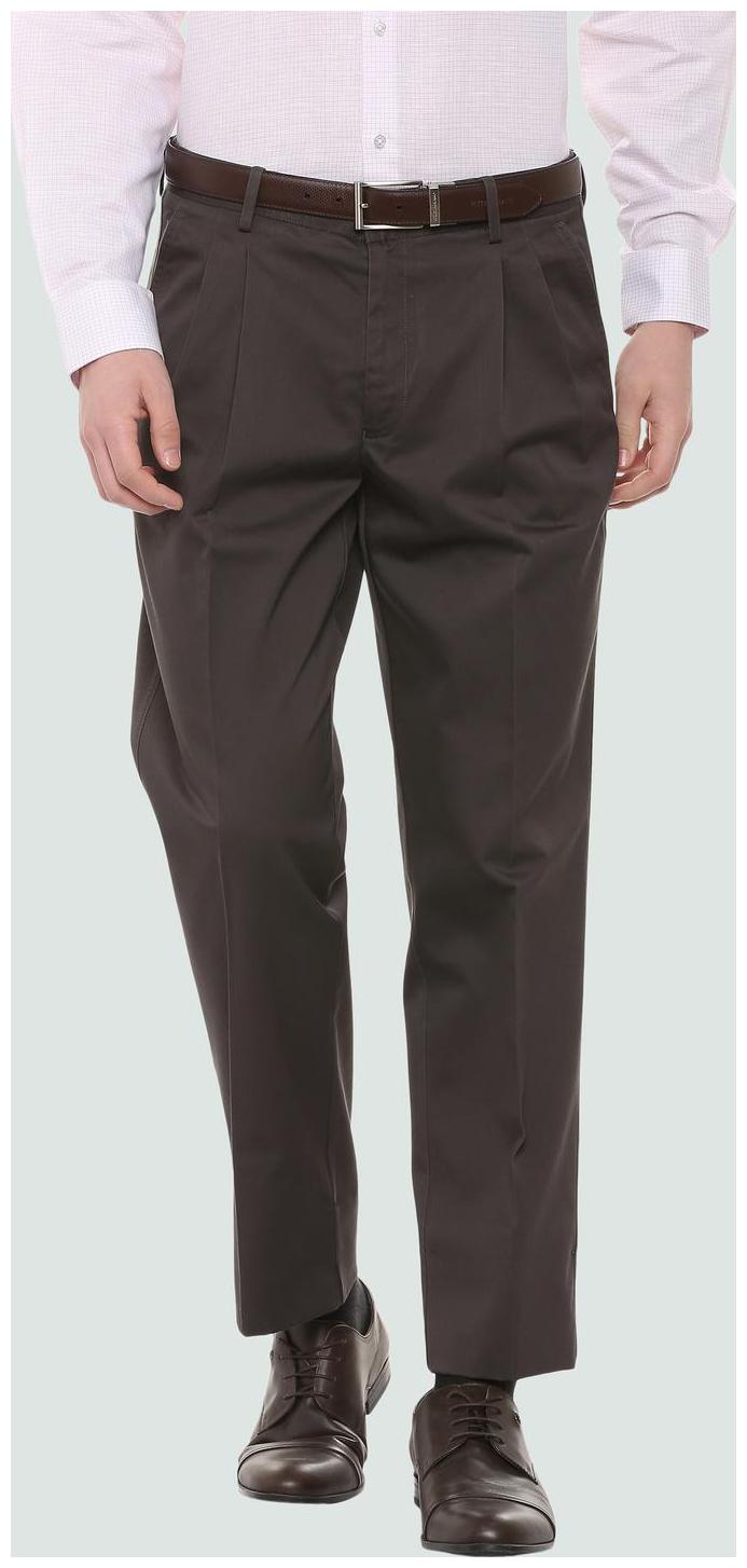 

Louis Philippe Men Solid Regular Fit Formal Trouser - Brown
