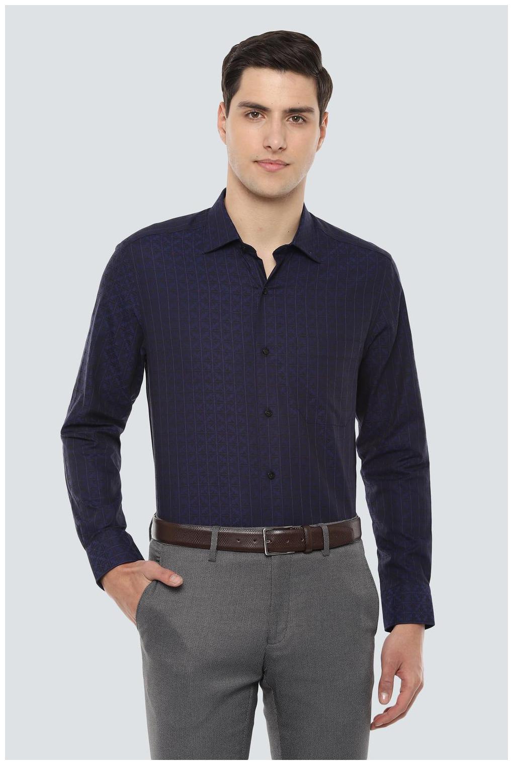 

Louis Philippe Men Regular fit Formal Shirt - Navy blue