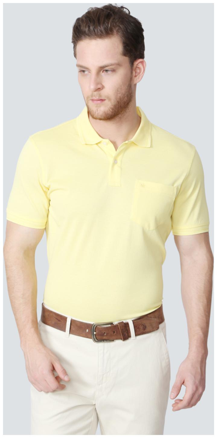

Louis Philippe Men Yellow Regular fit Cotton Polo collar T-Shirt - Pack Of 1