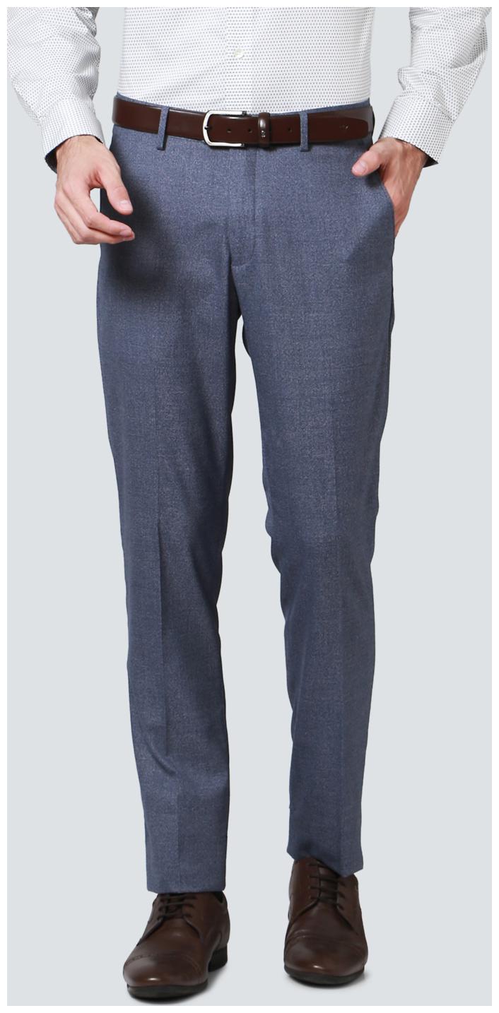

Louis Philippe Men Solid Slim Fit Formal Trouser - Grey