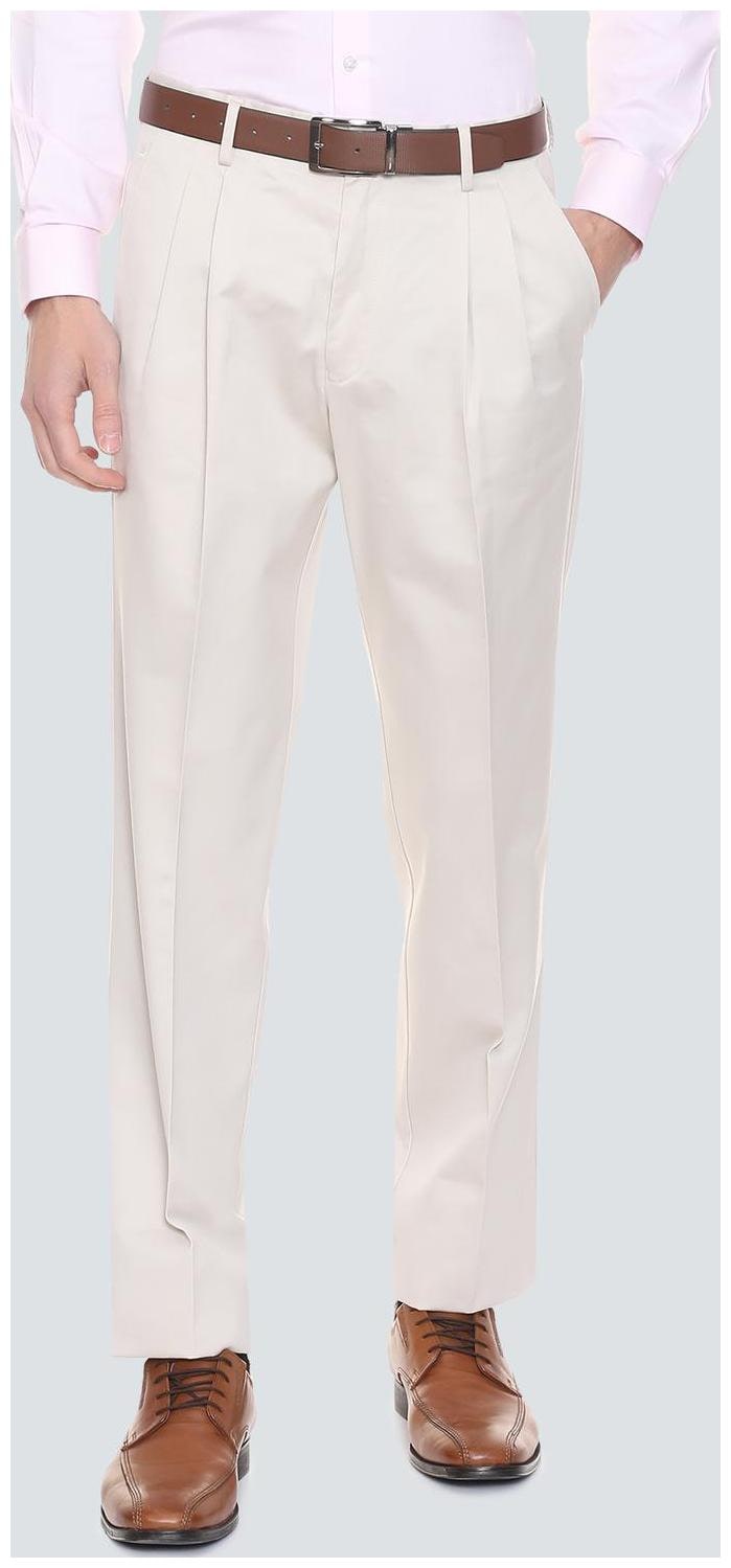 

Louis Philippe Men Solid Regular Fit Formal Trouser - Cream