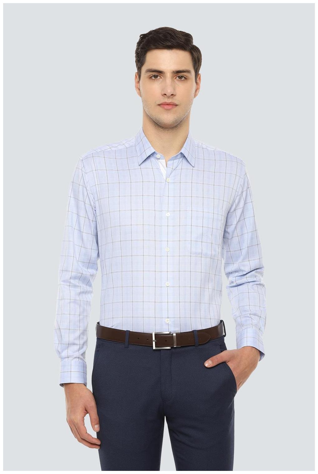 

Louis Philippe Men Regular fit Formal Shirt - Blue