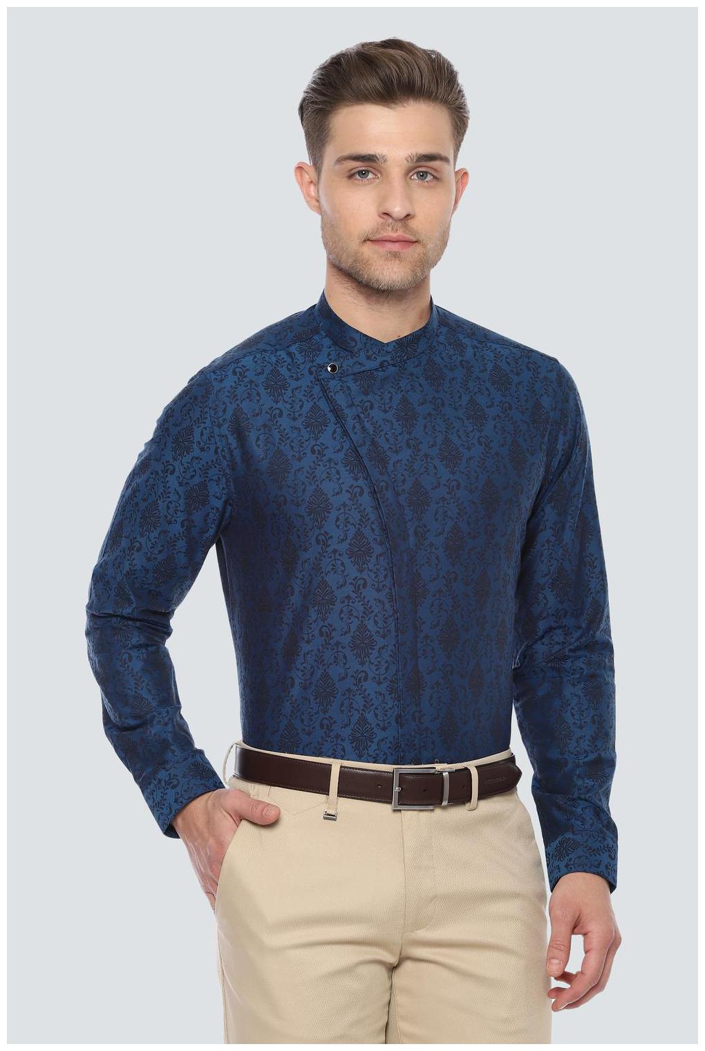 

Louis Philippe Men Super slim fit Formal Shirt - Blue