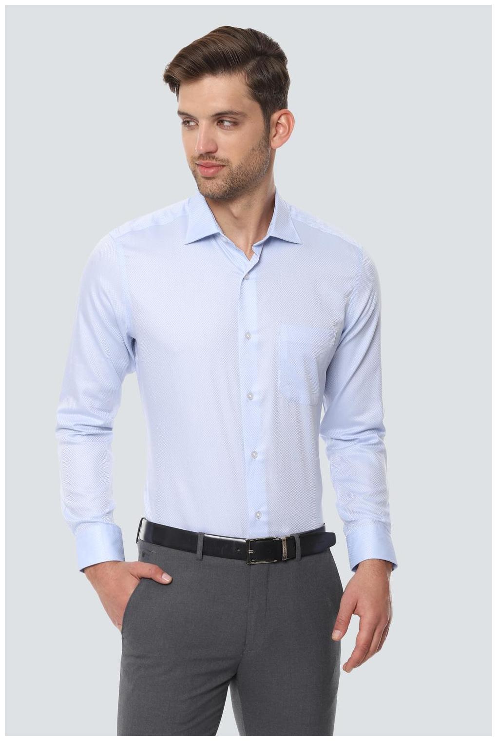 

Louis Philippe Men Regular fit Formal Shirt - Blue