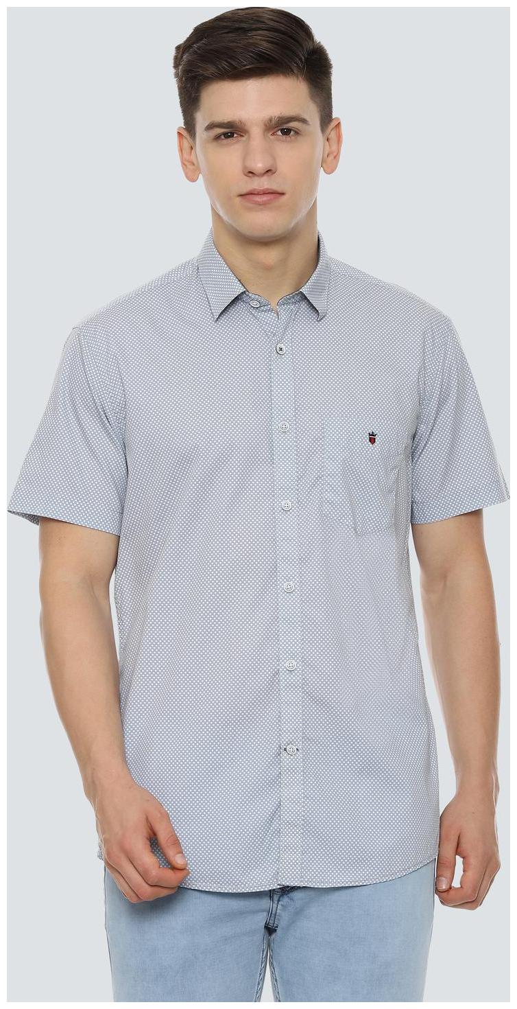 

Louis Philippe Men Grey Printed Slim Fit Casual Shirt