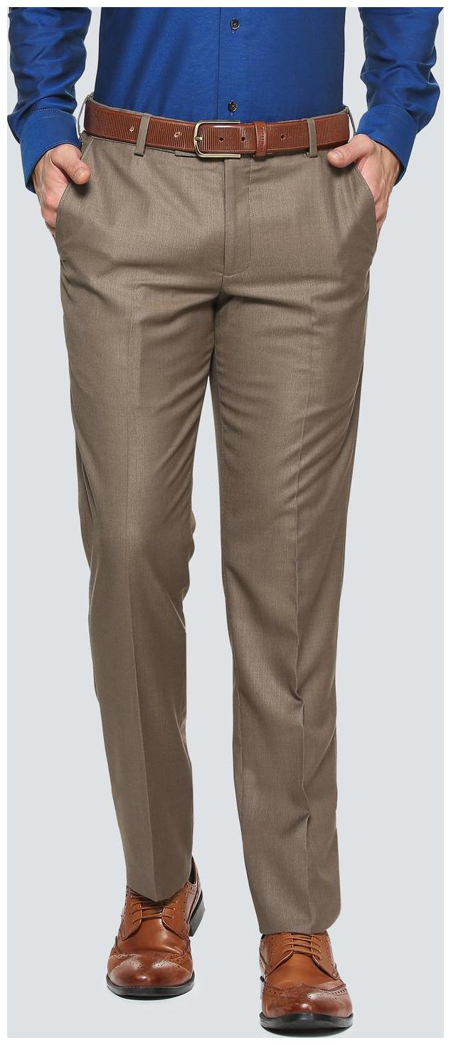 

Louis Philippe Men Solid Slim Fit Formal Trouser - Brown