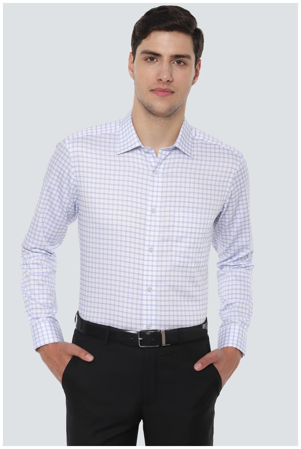 

Louis Philippe Men Regular fit Formal Shirt - Blue