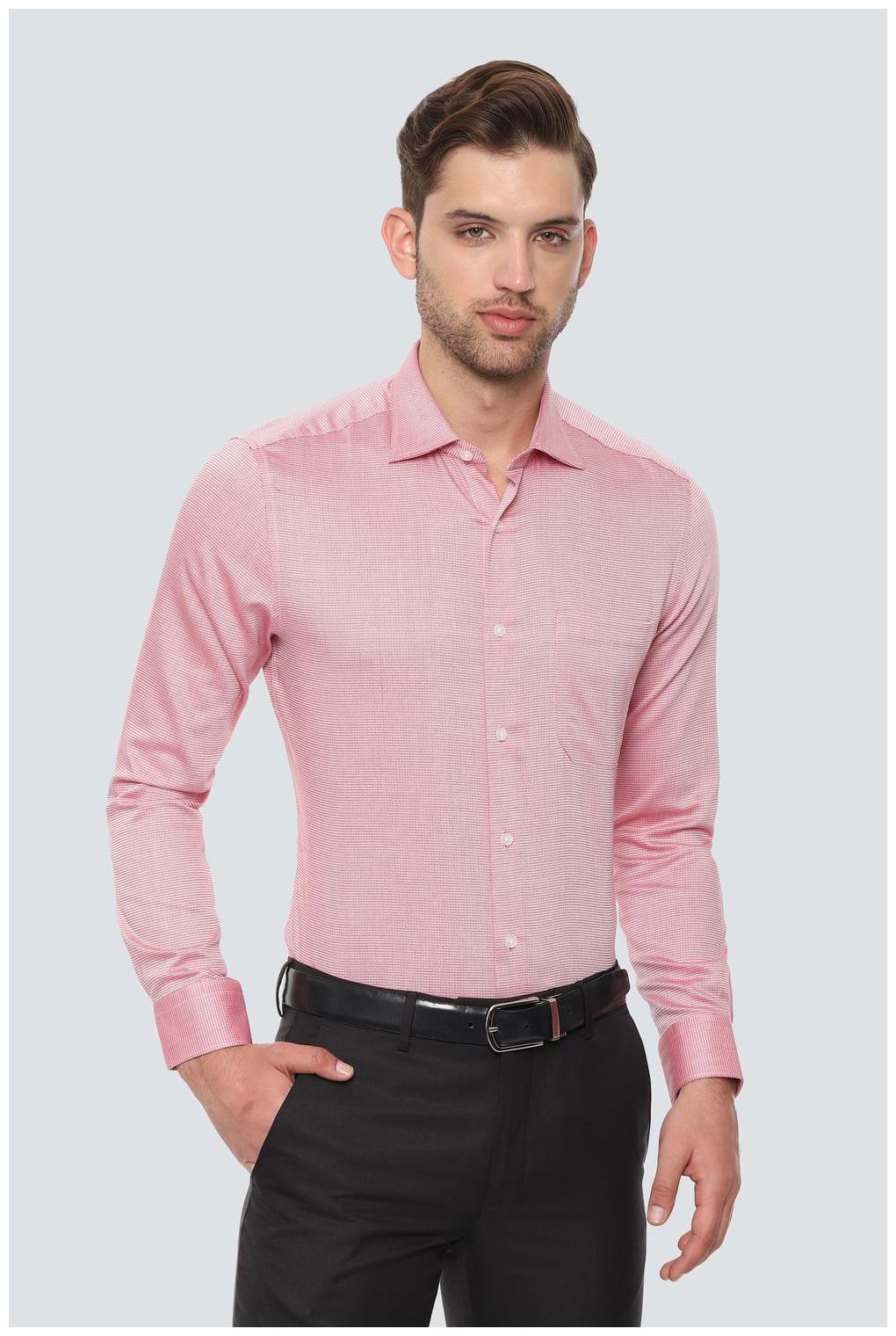 

Louis Philippe Men Regular fit Formal Shirt - Red