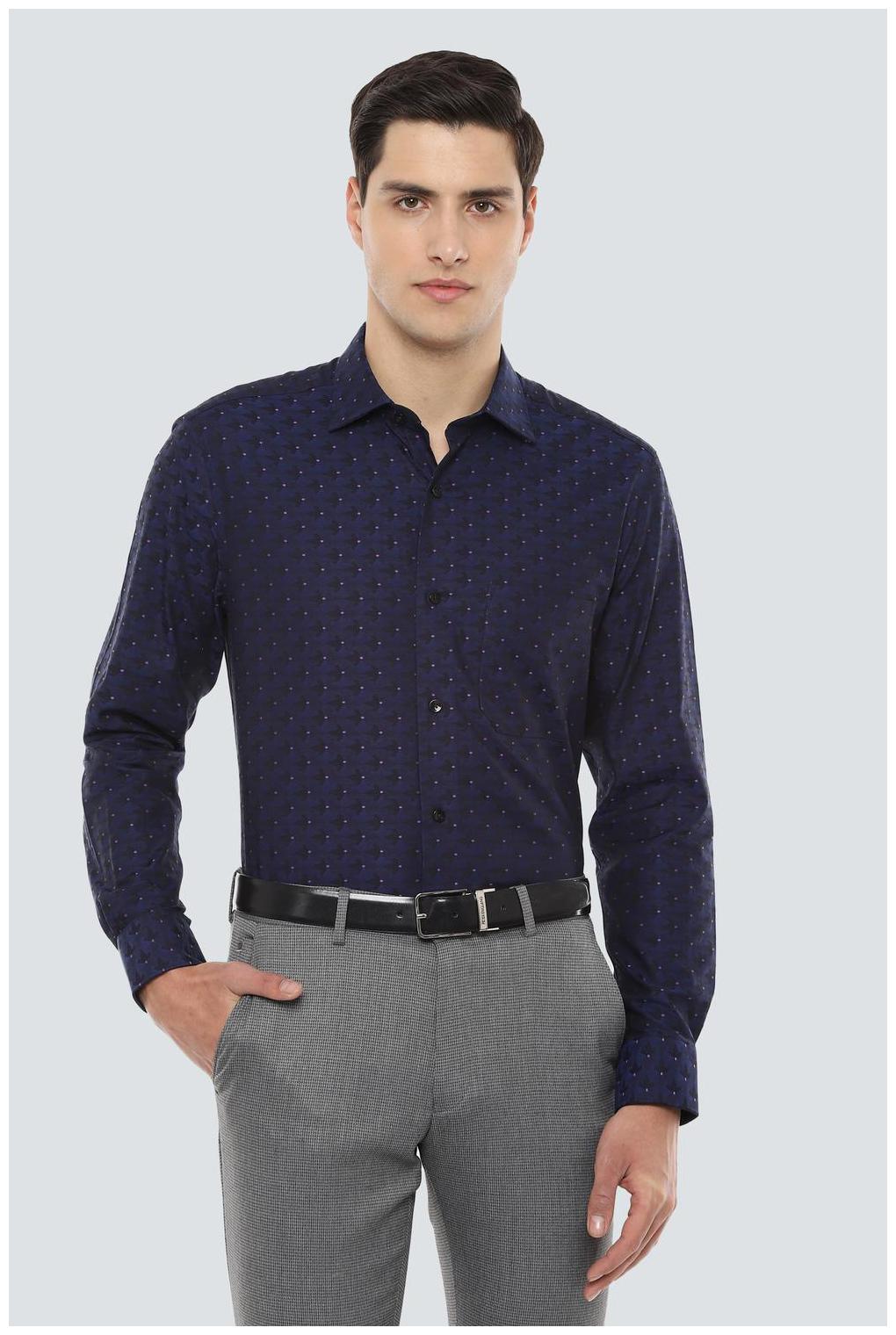 

Louis Philippe Men Regular fit Formal Shirt - Blue