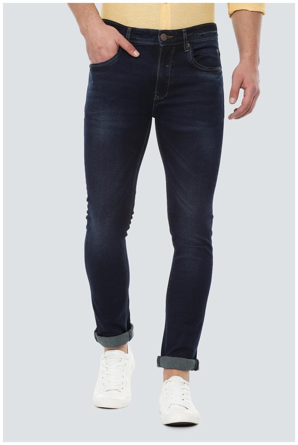 

Louis Philippe Men Navy Blue Slim Fit Jeans