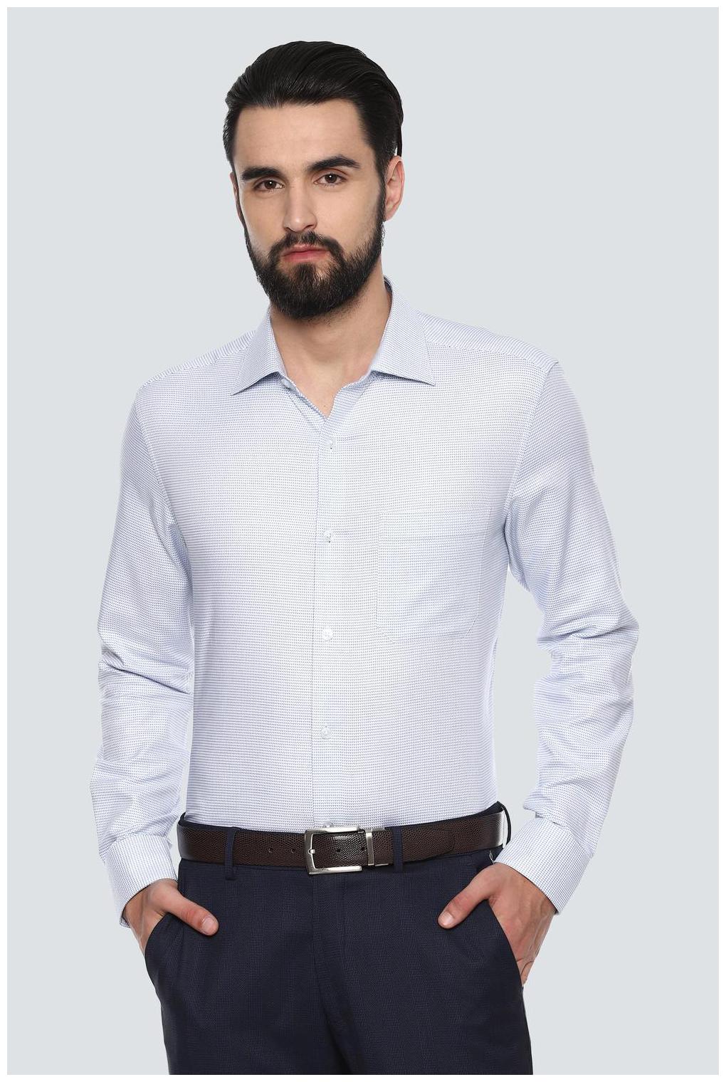 

Louis Philippe Men Regular fit Formal Shirt - Blue