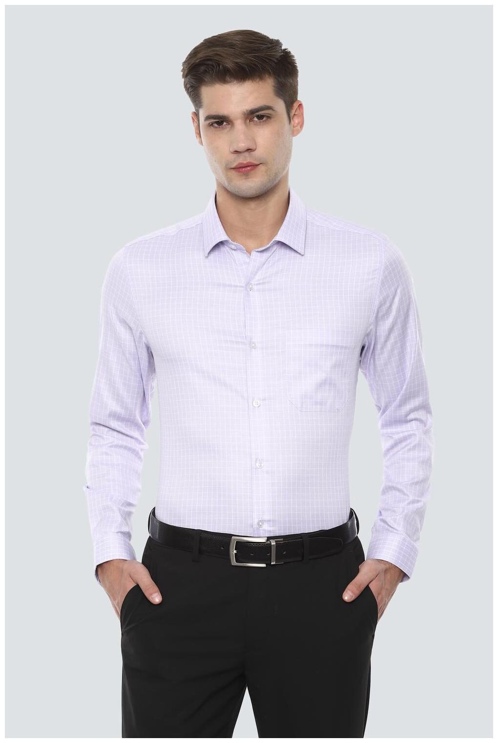

Louis Philippe Men Super slim fit Formal Shirt - Purple