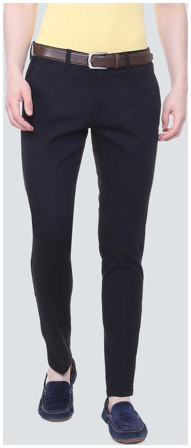 

Louis Philippe Men Blue Solid Slim fit Regular trousers
