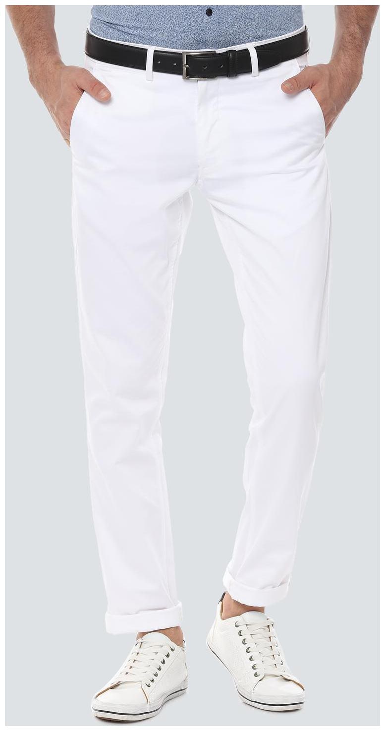 

Louis Philippe Men White Solid Slim fit Regular trousers
