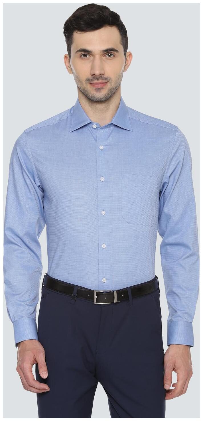 

Louis Philippe Men Regular fit Formal Shirt - Blue