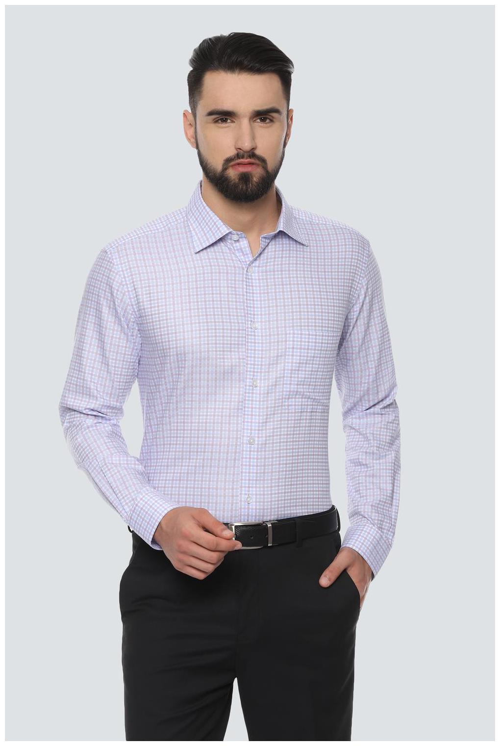 

Louis Philippe Men Regular fit Formal Shirt - Blue