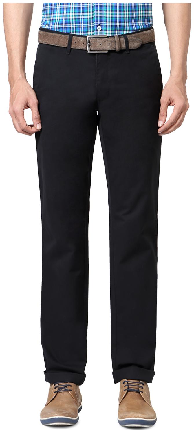 

Louis Philippe Men Solid Slim Fit Formal Trouser - Black