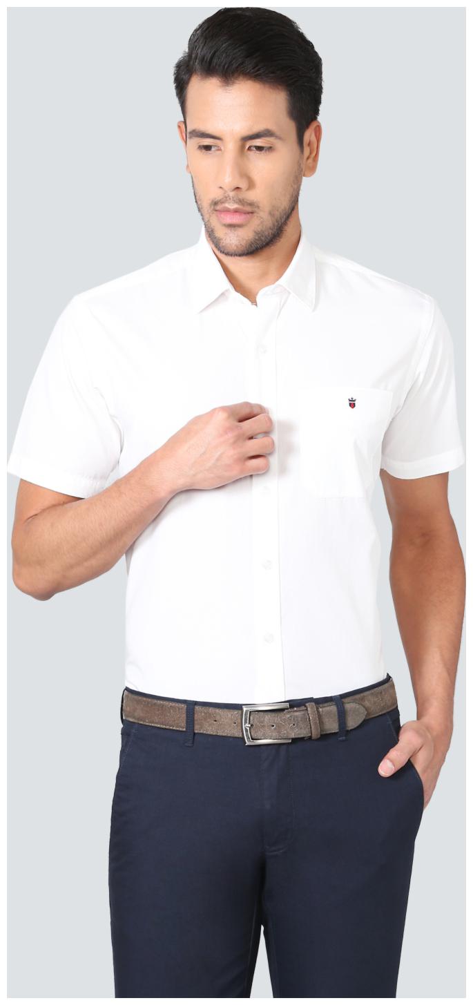 

Louis Philippe Men White Solid Slim Fit Casual Shirt