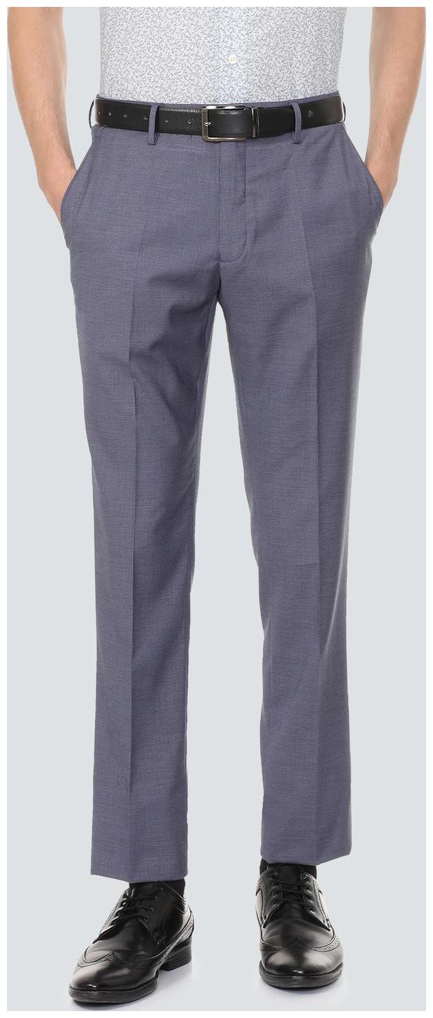 

Louis Philippe Men Textured Slim Fit Formal Trouser - Grey