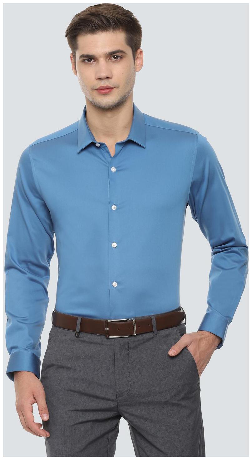 

Louis Philippe Men Super slim fit Formal Shirt - Blue