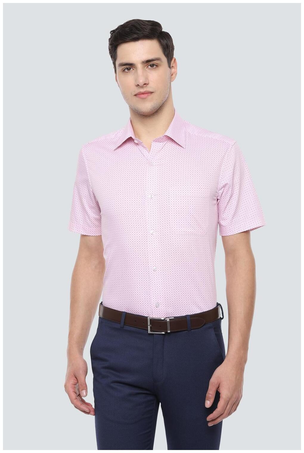 

Louis Philippe Men Regular fit Formal Shirt - Pink