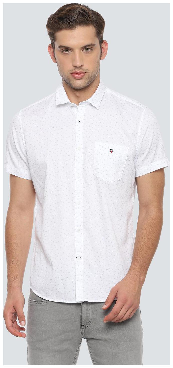

Louis Philippe Men White Printed Slim Fit Casual Shirt