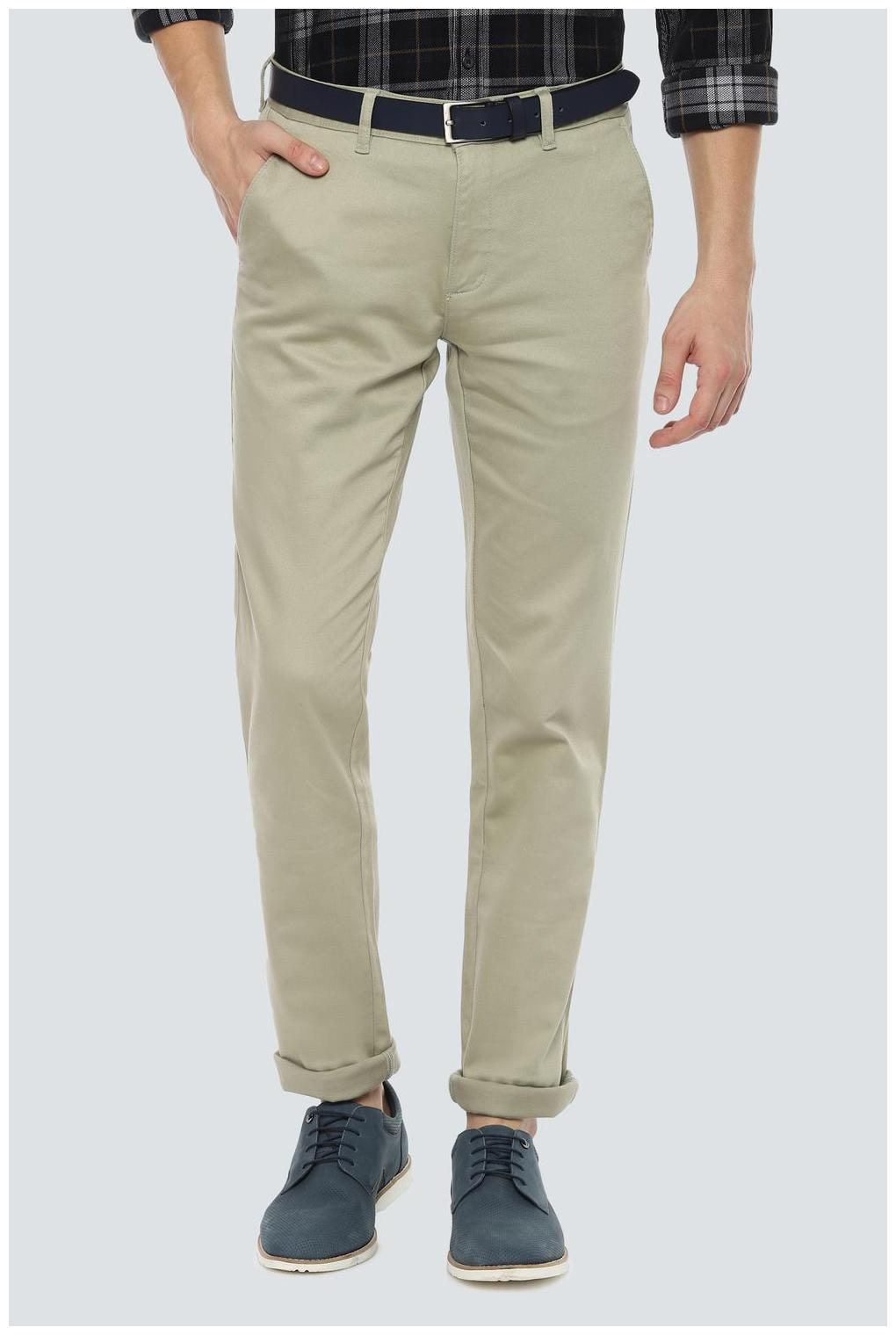 

Louis Philippe Men Brown Textured Slim fit Regular trousers