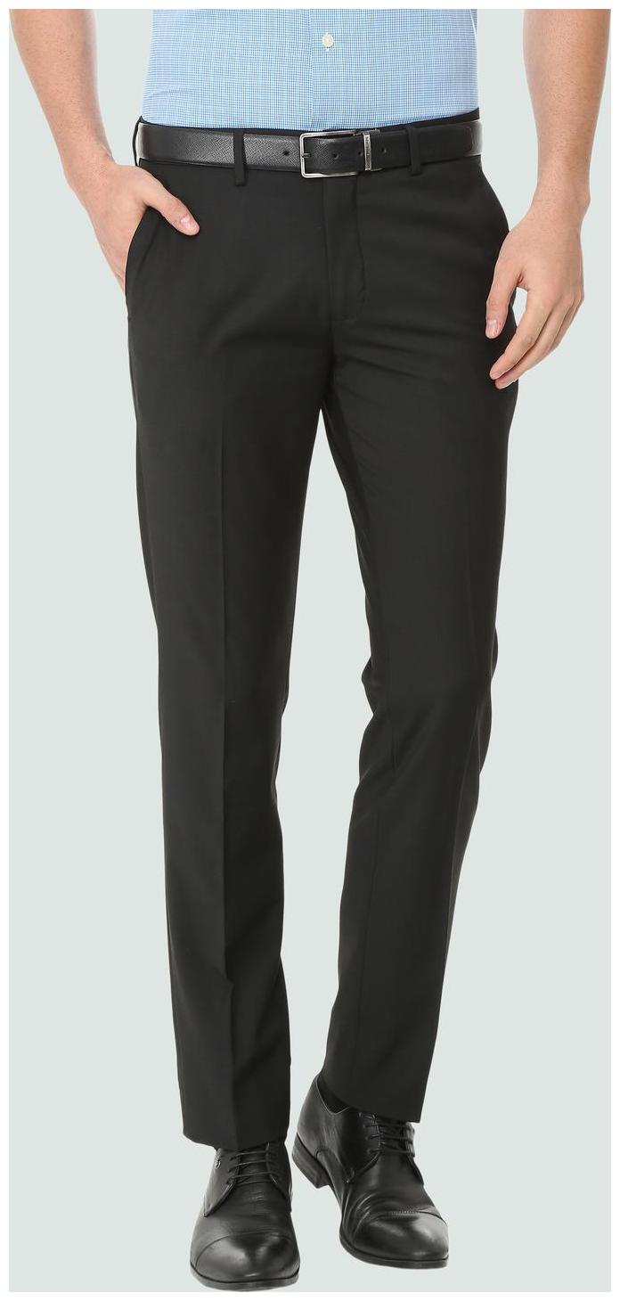 

Louis Philippe Men Textured Slim Fit Formal Trouser - Black