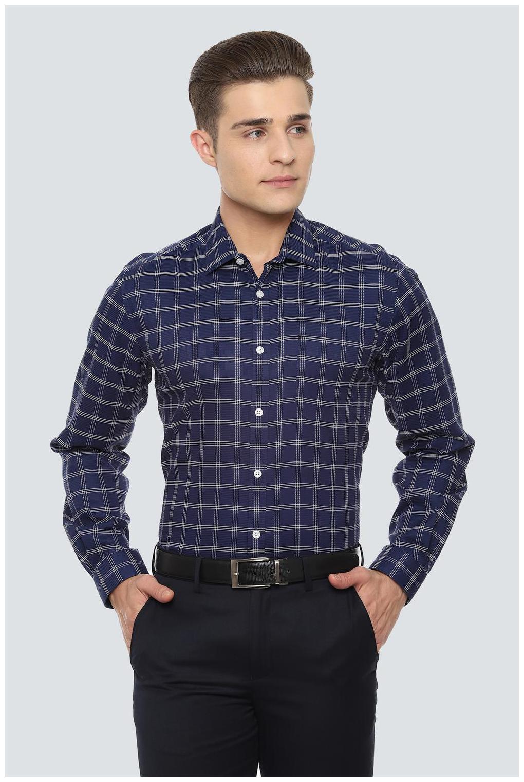 

Louis Philippe Men Slim fit Formal Shirt - Blue
