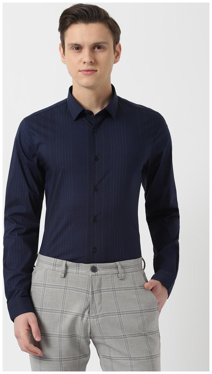 

Louis Philippe Men Super slim fit Formal Shirt - Blue