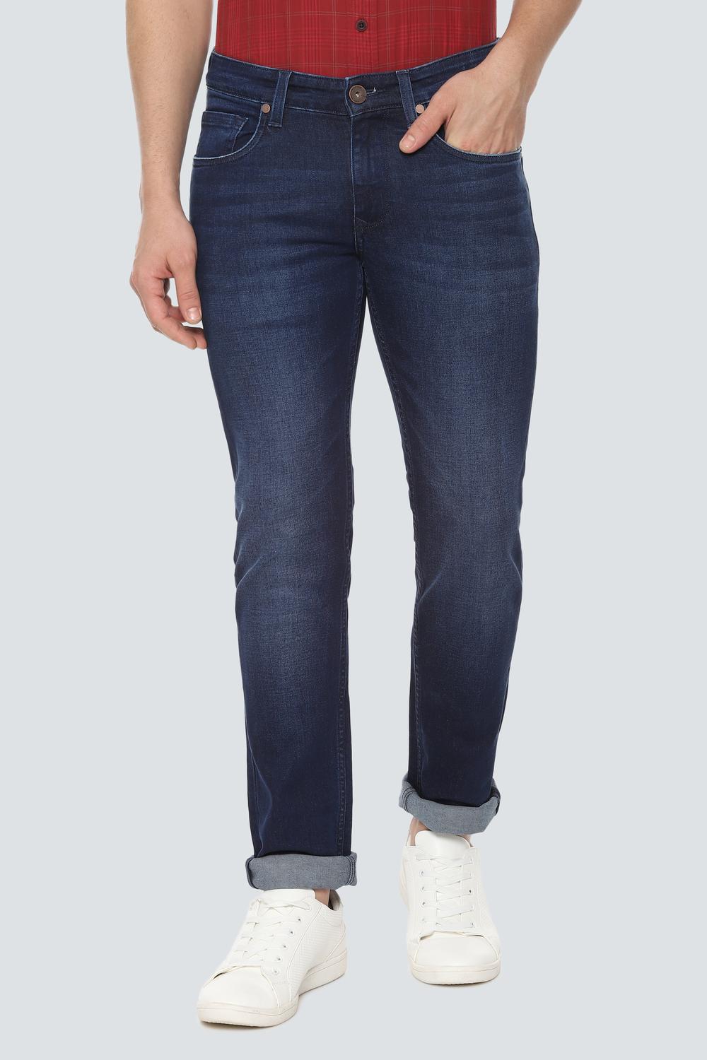 

Louis Philippe Men Navy Blue Slim Fit Jeans
