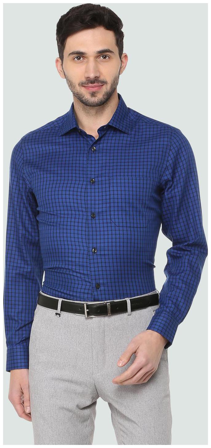 

Louis Philippe Men Regular fit Formal Shirt - Blue