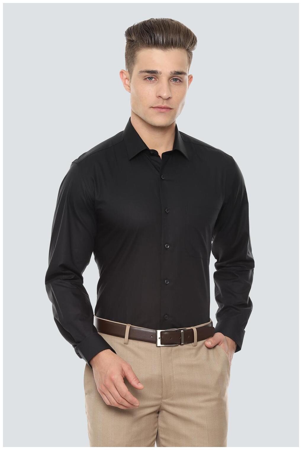 

Louis Philippe Men Slim fit Formal Shirt - Black