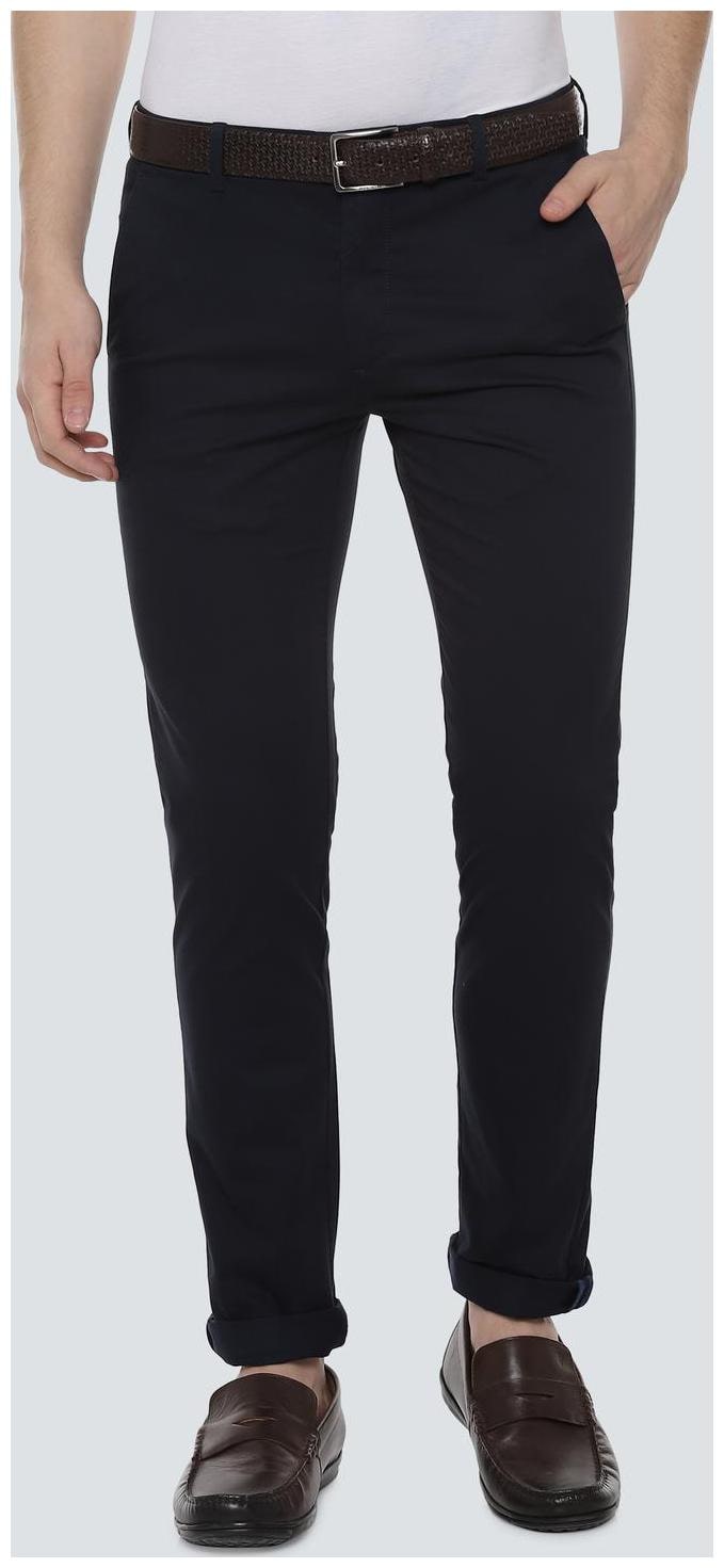 

Louis Philippe Men Blue Solid Slim fit Regular trousers