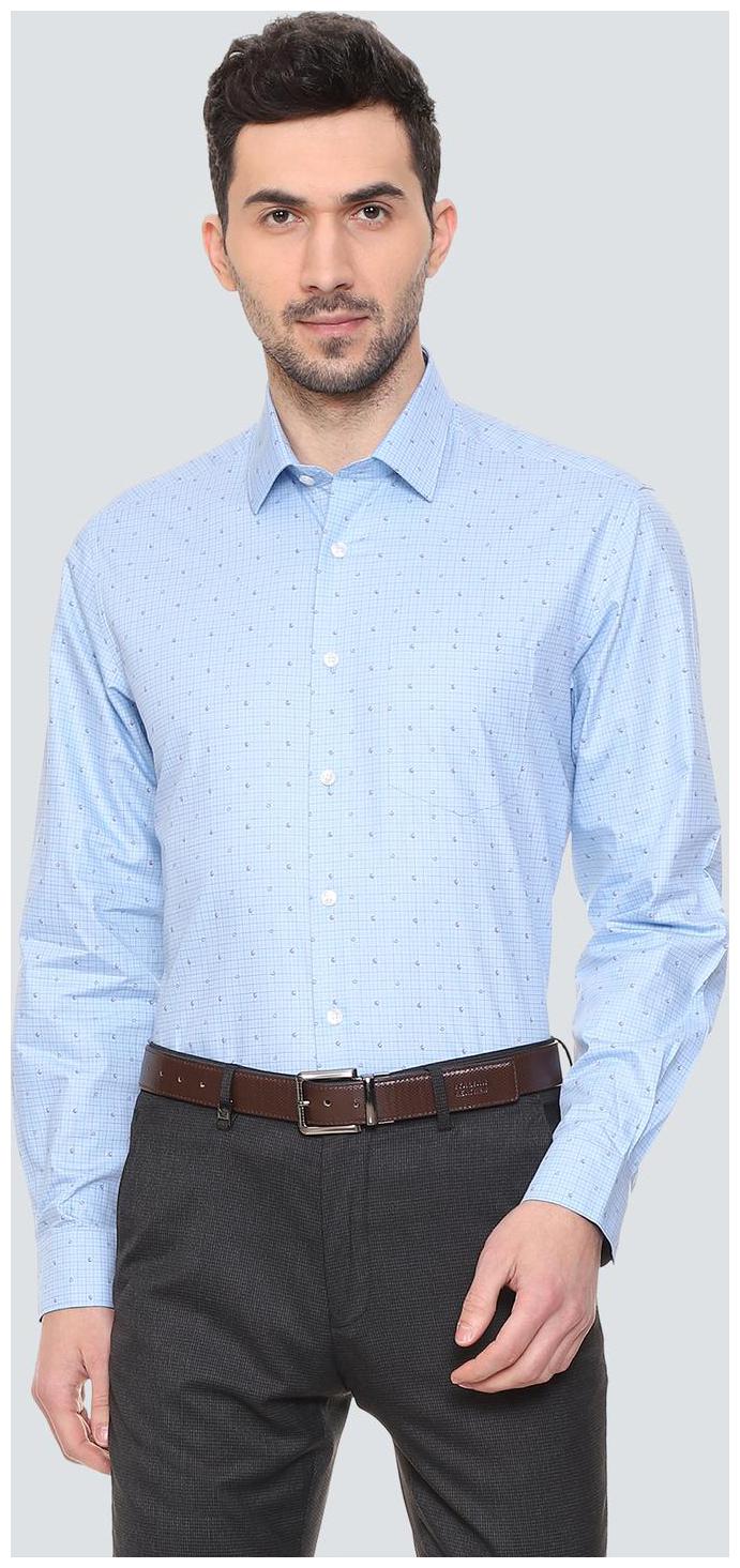 

Louis Philippe Men Blue Printed Slim Fit Casual Shirt
