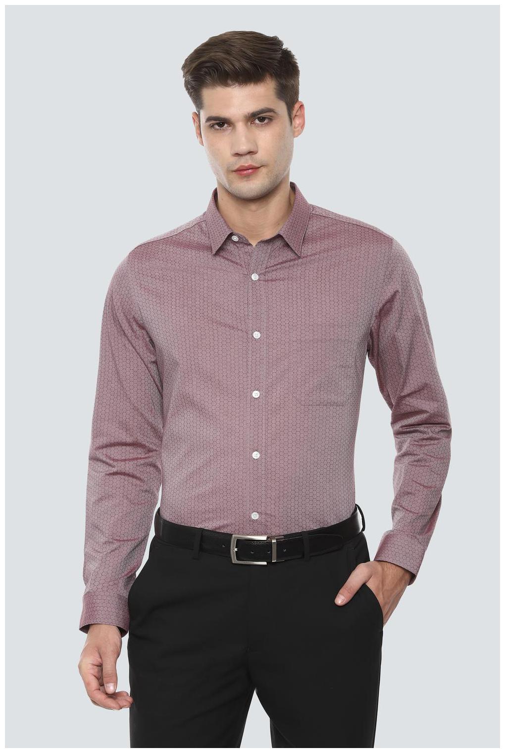 

Louis Philippe Men Super slim fit Formal Shirt - Brown