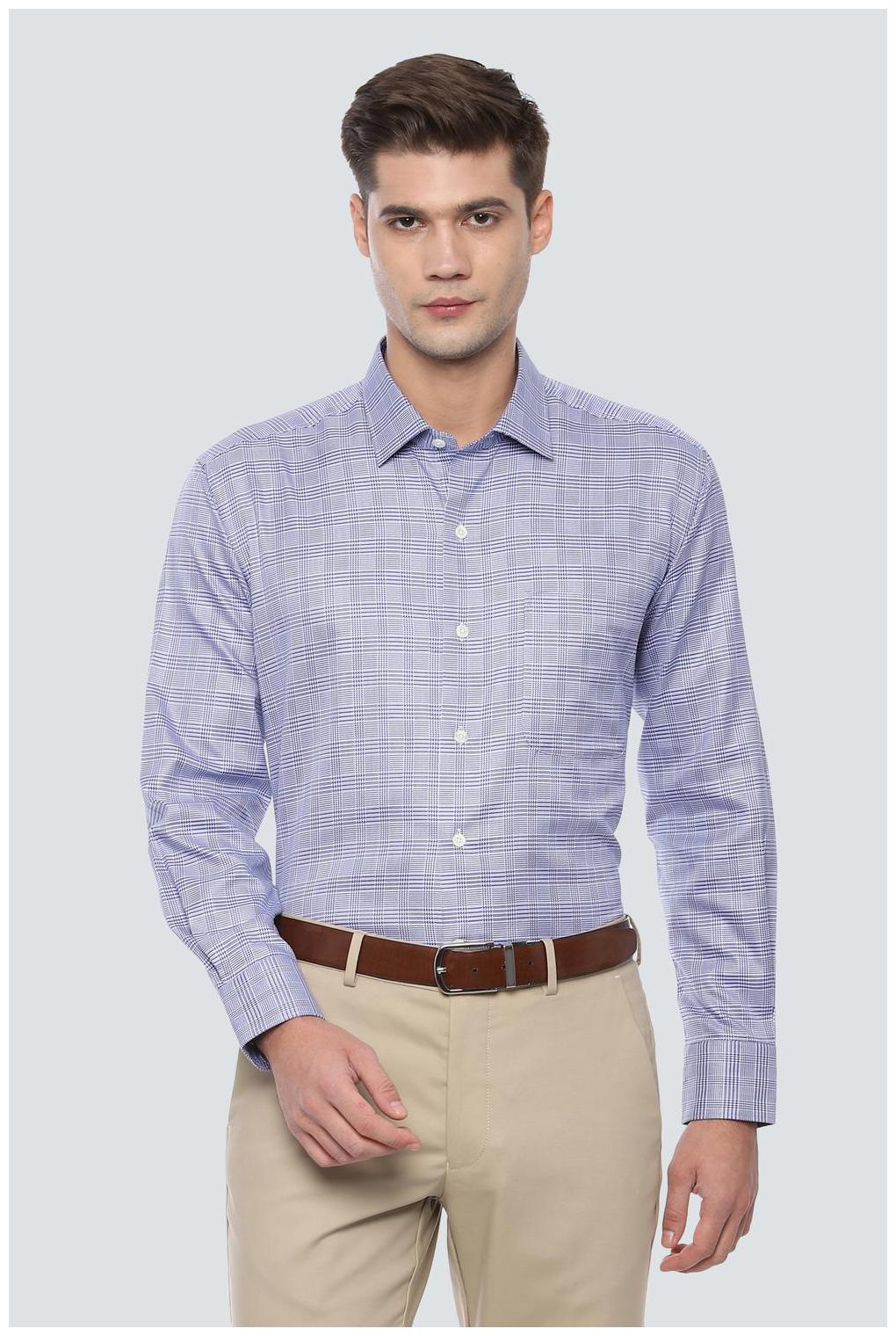 

Louis Philippe Men Regular fit Formal Shirt - Blue