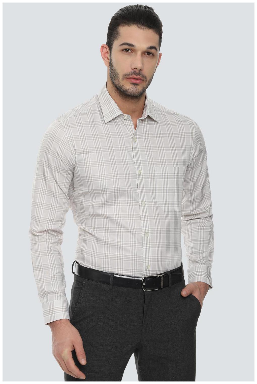 

Louis Philippe Men Slim fit Formal Shirt - Beige
