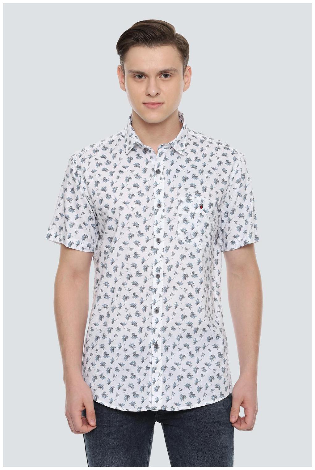 

Louis Philippe Men White Printed Slim Fit Casual Shirt