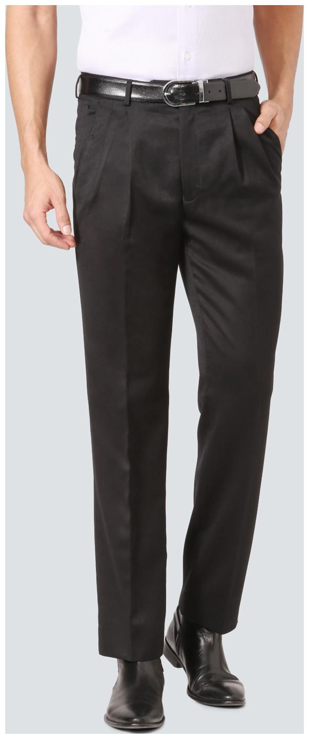 

Louis Philippe Men Solid Regular Fit Formal Trouser - Black