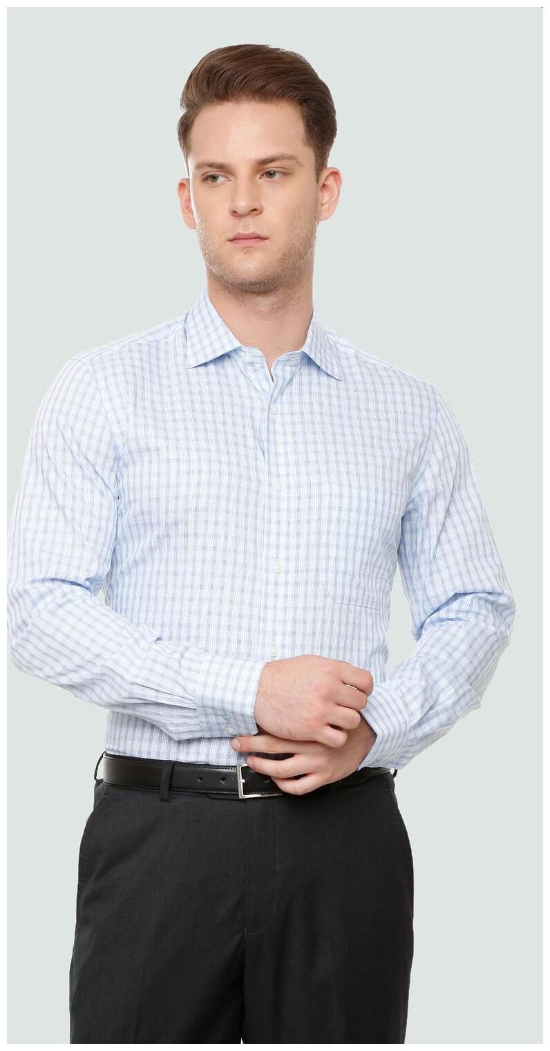 

Louis Philippe Men Regular fit Formal Shirt - Blue