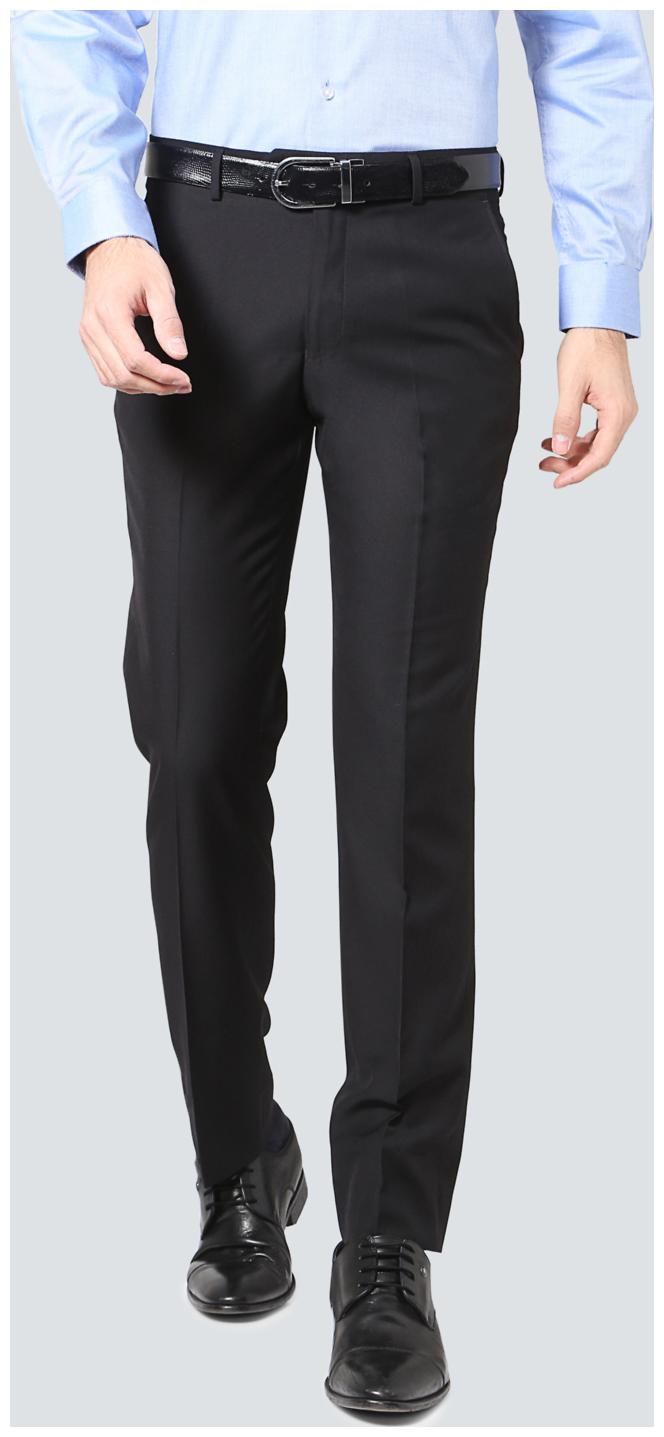 

Louis Philippe Men Solid Slim Fit Formal Trouser - Black
