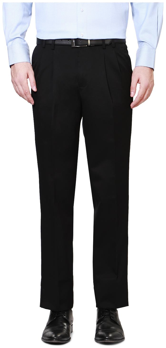 

Louis Philippe Men Solid Regular Fit Formal Trouser - Black