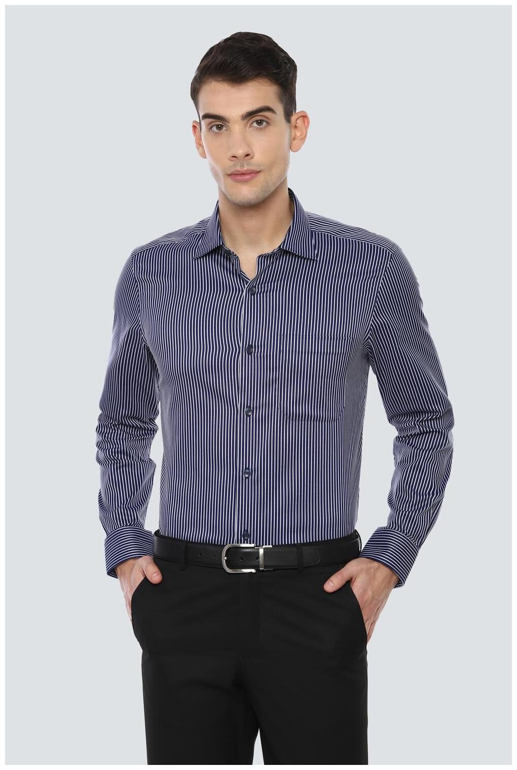 

Louis Philippe Men Regular fit Formal Shirt - Blue