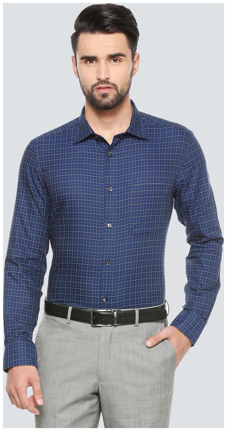 

Louis Philippe Men Regular fit Formal Shirt - Blue
