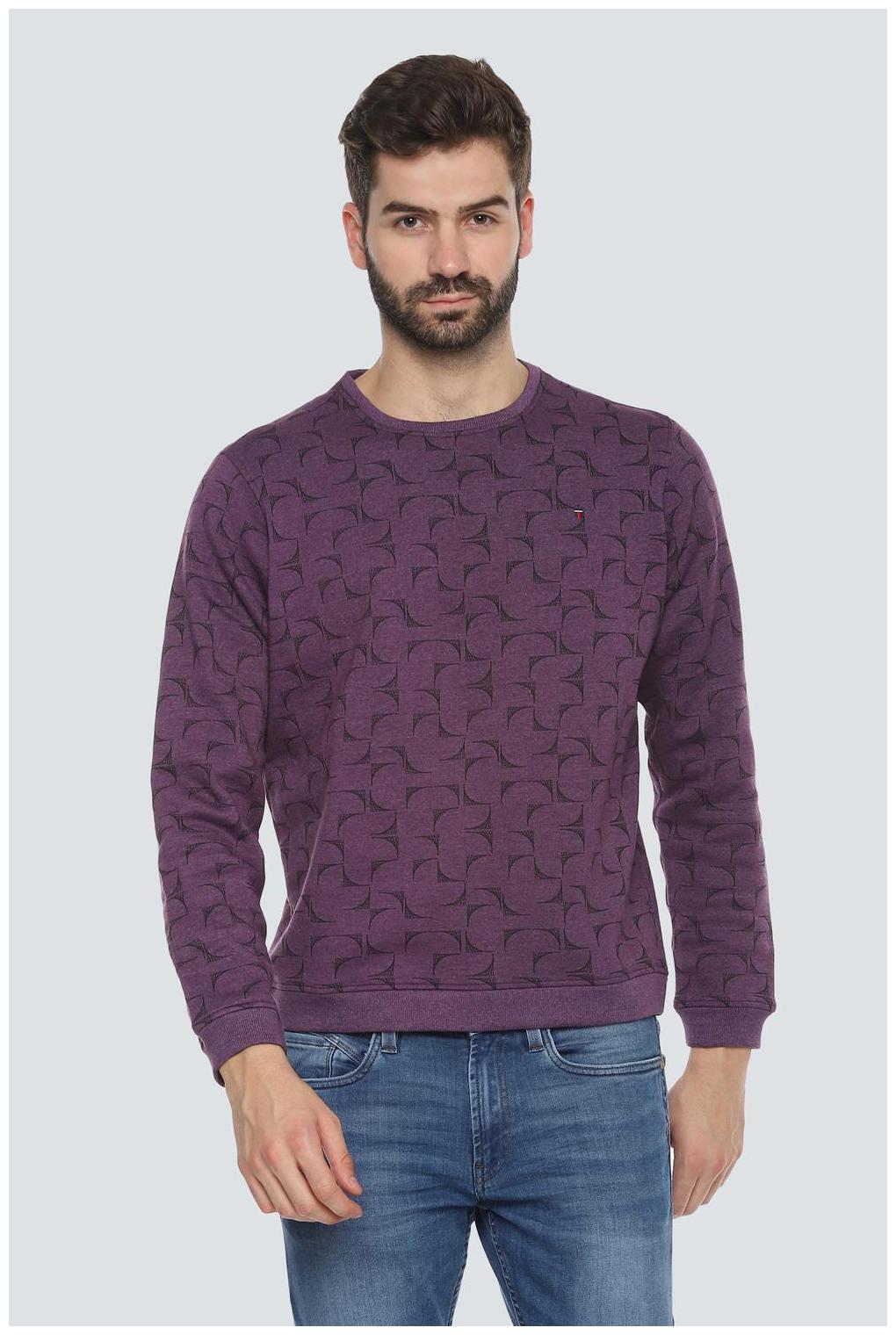 

Louis Philippe Men Purple Round neck Sweatshirt