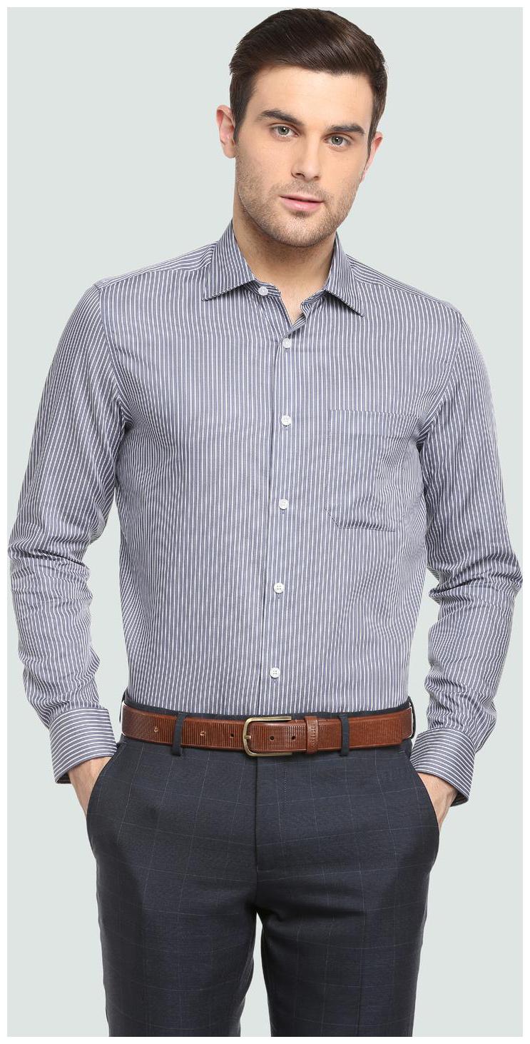 

Louis Philippe Men Regular fit Formal Shirt - Blue