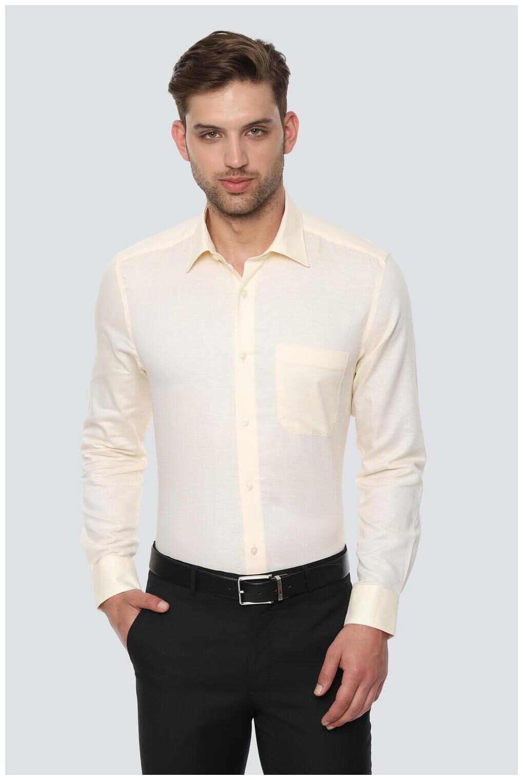 

Louis Philippe Men Regular fit Formal Shirt - Yellow